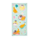 Serviette de plage en microfibre chats Beans Co