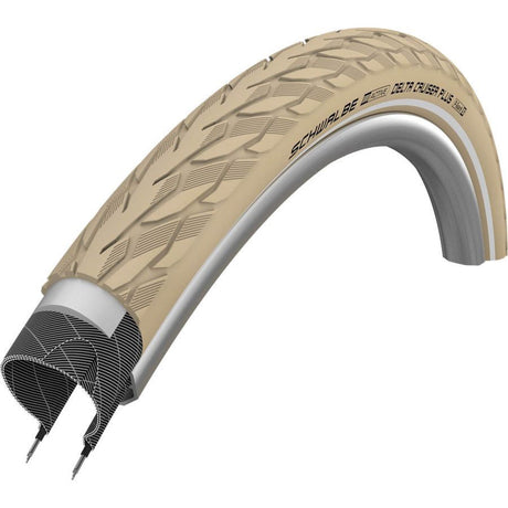 Schwalbe Tire 28x1 1 2 40-635 Delta Cruiser Plus Creme Reflex