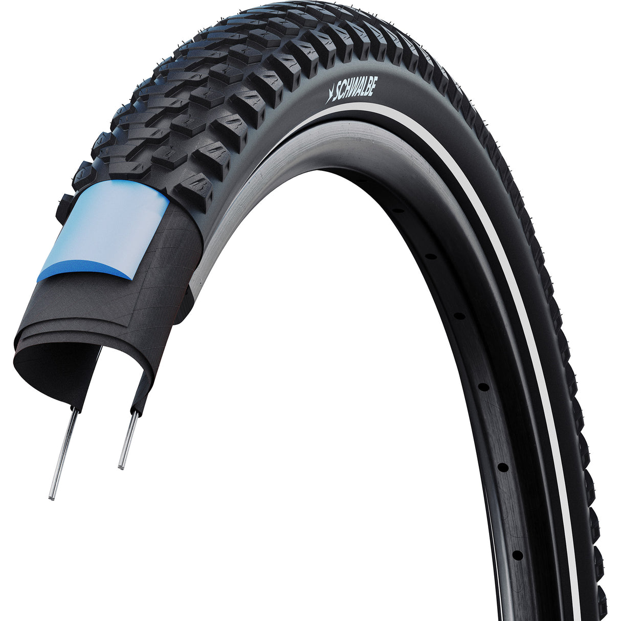 Schwalbe pneu à rayons marathon plus vtt 54-622 +r noir