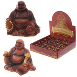 Mini Bouddha rieur chinois effet bois
