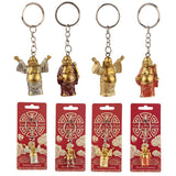 Porte-clés à paillettes de Bouddha riant chinois