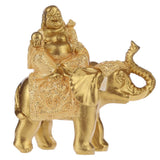 Bouddha rieur chinois, éléphant scintillant assis