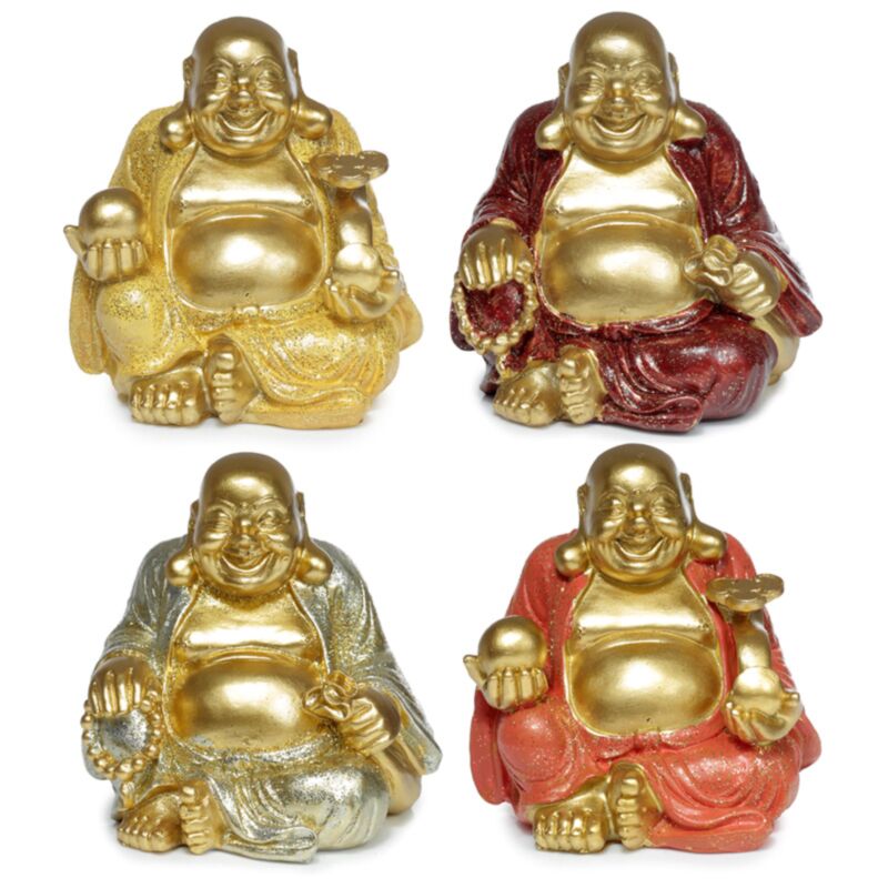 Bouddha rieur chinois mini paillettes 8cm