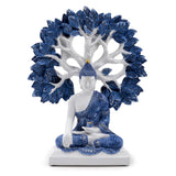Arbre de vie Bouddha thaïlandais bleu blanc