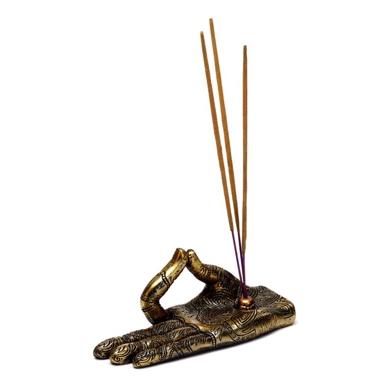 Porte-encens à main Bouddha au henné