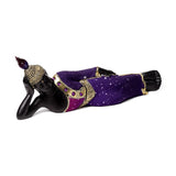 Bouddha thaïlandais noir violet au repos