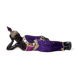 Bouddha thaïlandais noir violet au repos