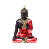 Méditation de Bouddha thaïlandais en or rouge et noir