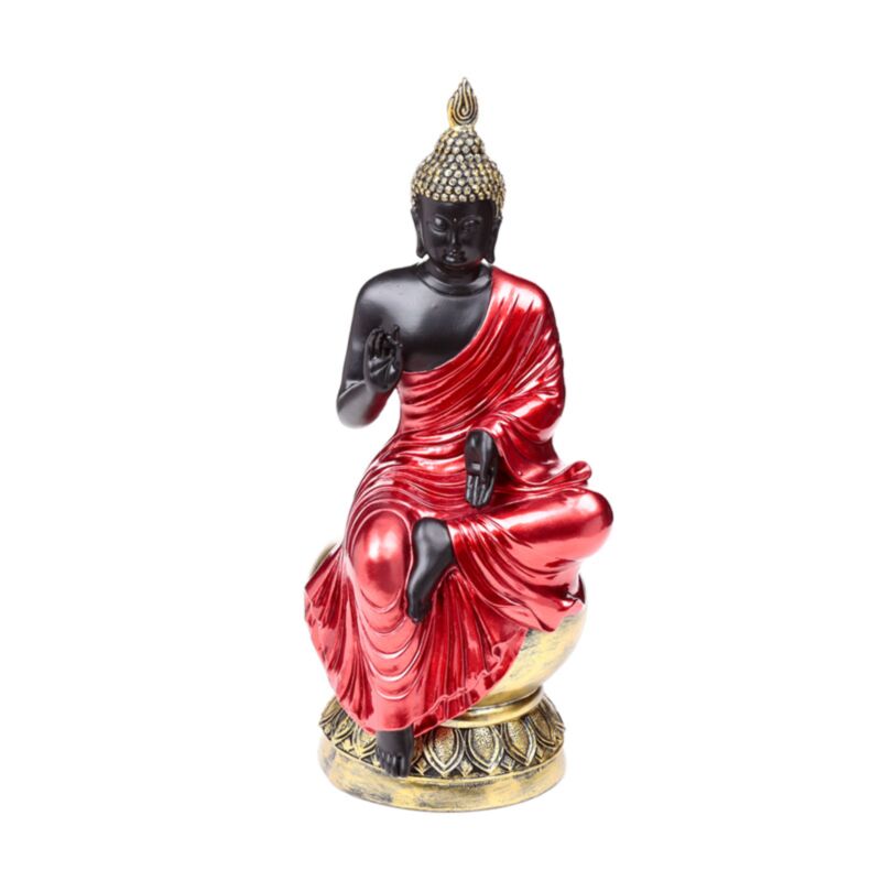 Éclairage Bouddha Thaï rouge et noir doré