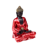 Contemplation du Bouddha thaïlandais en or rouge et noir