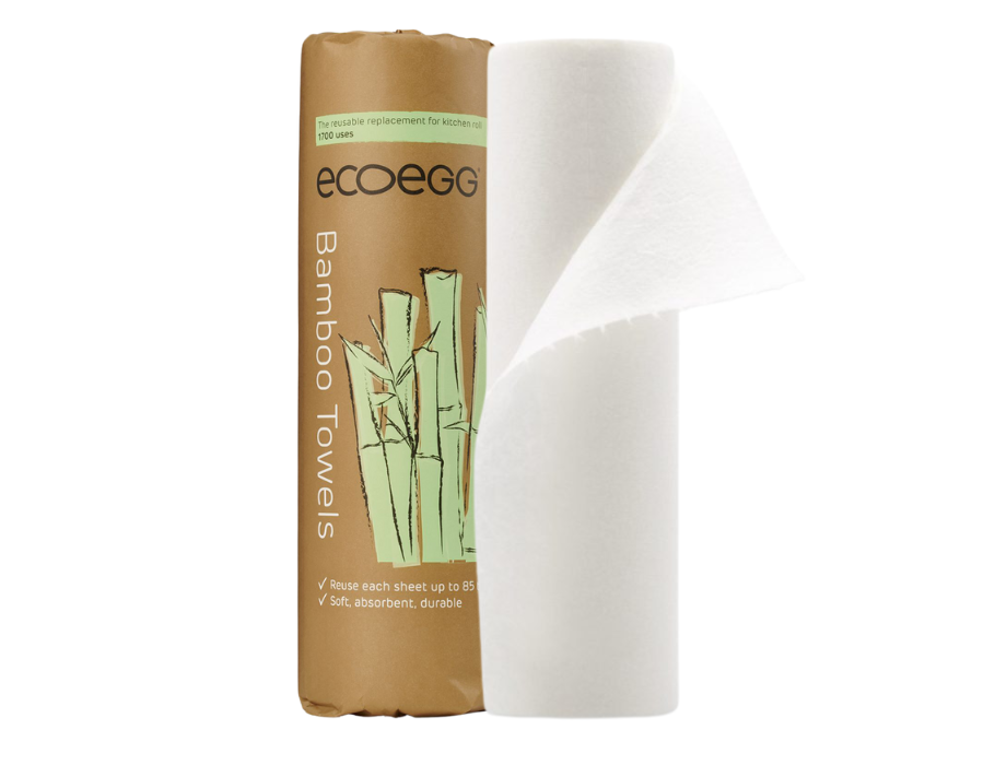 Ecoegg bambou - lingettes nettoyantes - en rouleau - 20 pièces