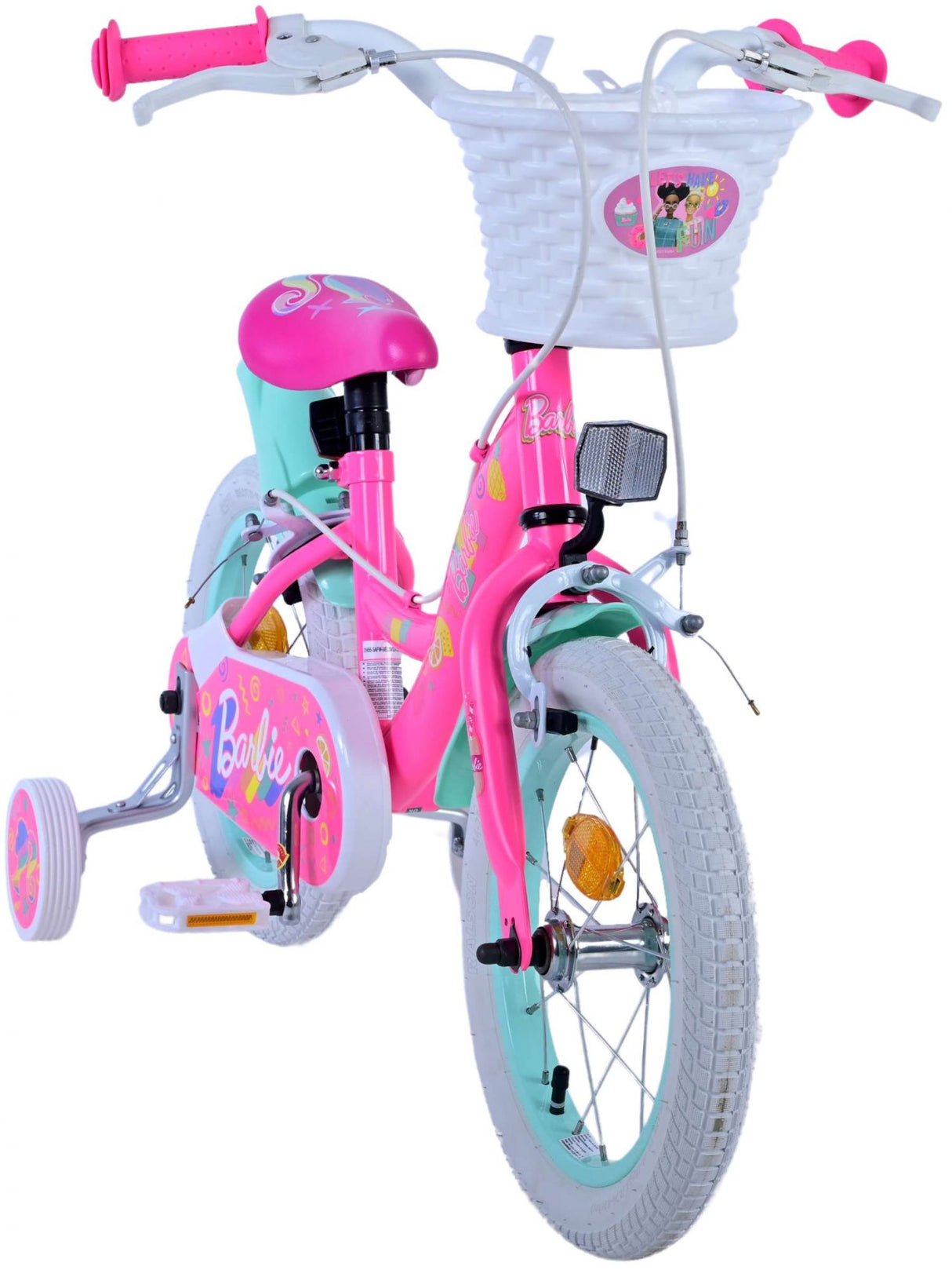 Bike Girls per bambini Barbie da 14 pollici freni a due mani