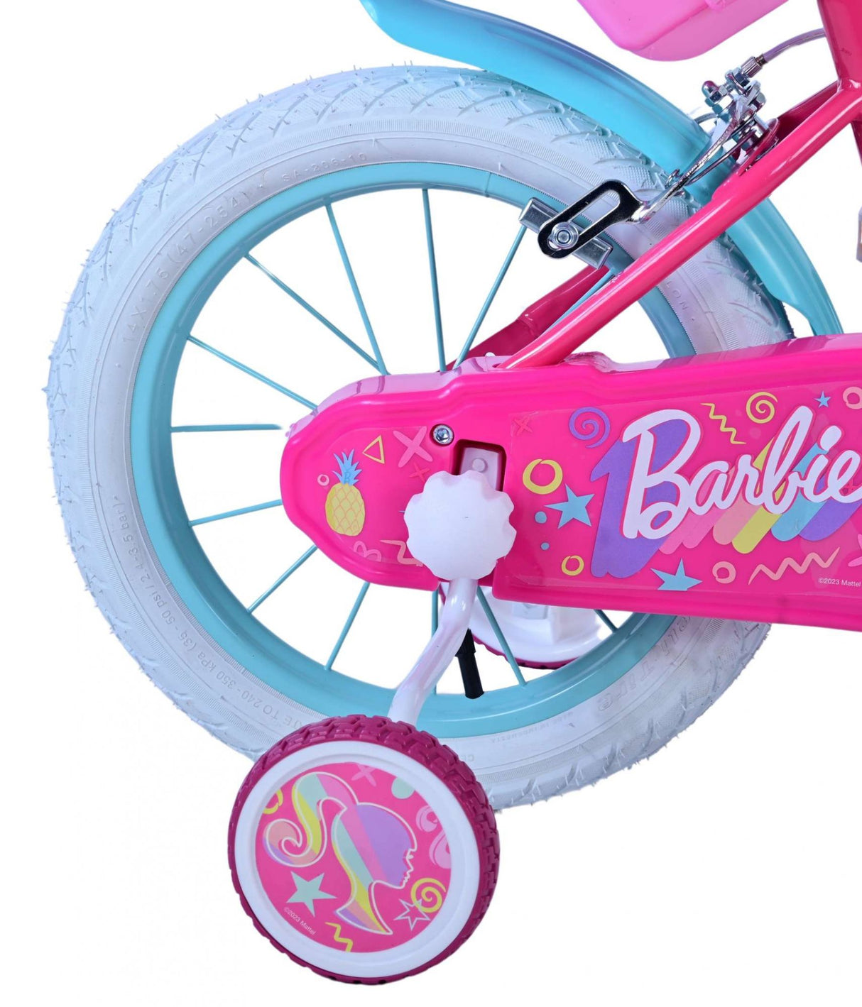 Barbie Children's Bike Girls 14 tommers rosa to håndbremser