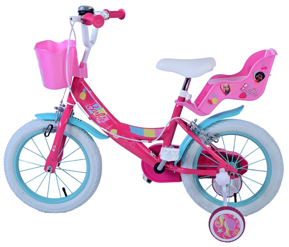 Barbie Children's Bike Girls 14 tommers rosa to håndbremser