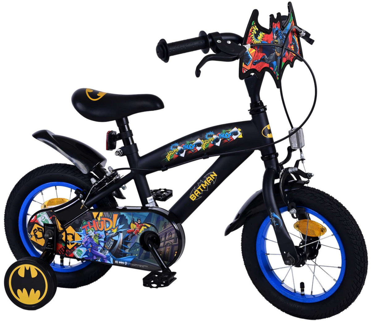 Batman Children's Bike Boys 12 -calowe Czarne dwa hamulce ręczne