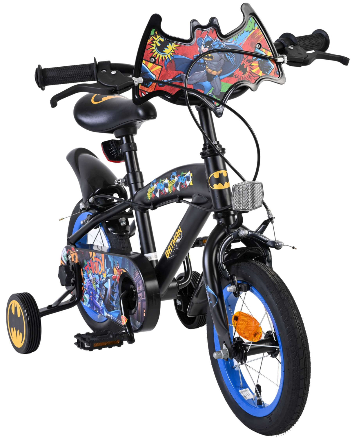 Vélo enfant Batman - garçons - 12 pouces - noir - deux freins à main