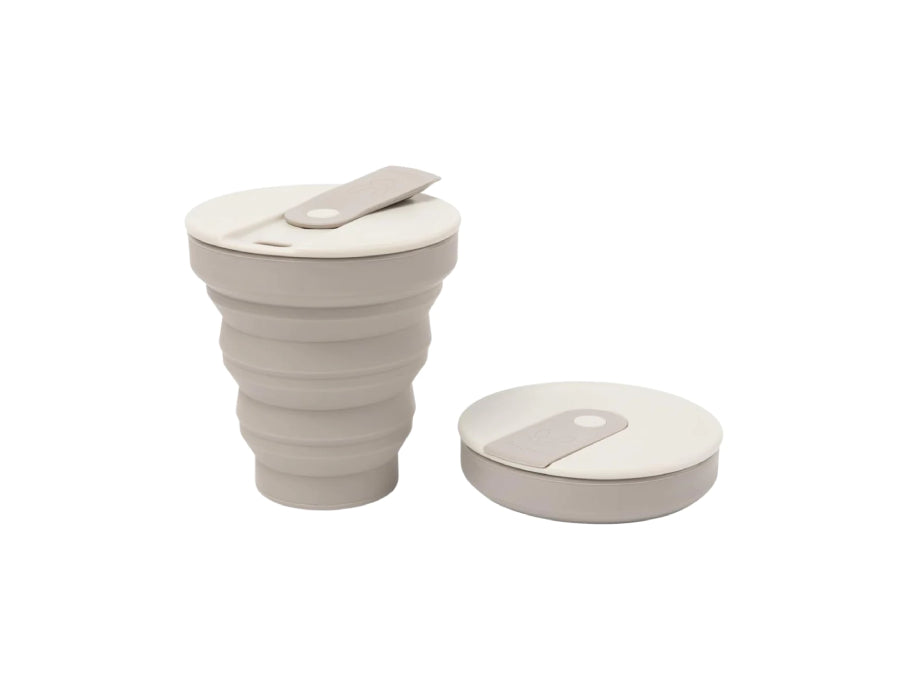 Gobelet de voyage pliable en silicone Beewise - gris clair - 235ml