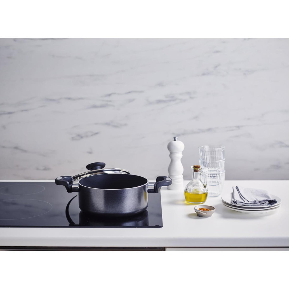 Beka pro induc r casserole avec couvercle 24cm