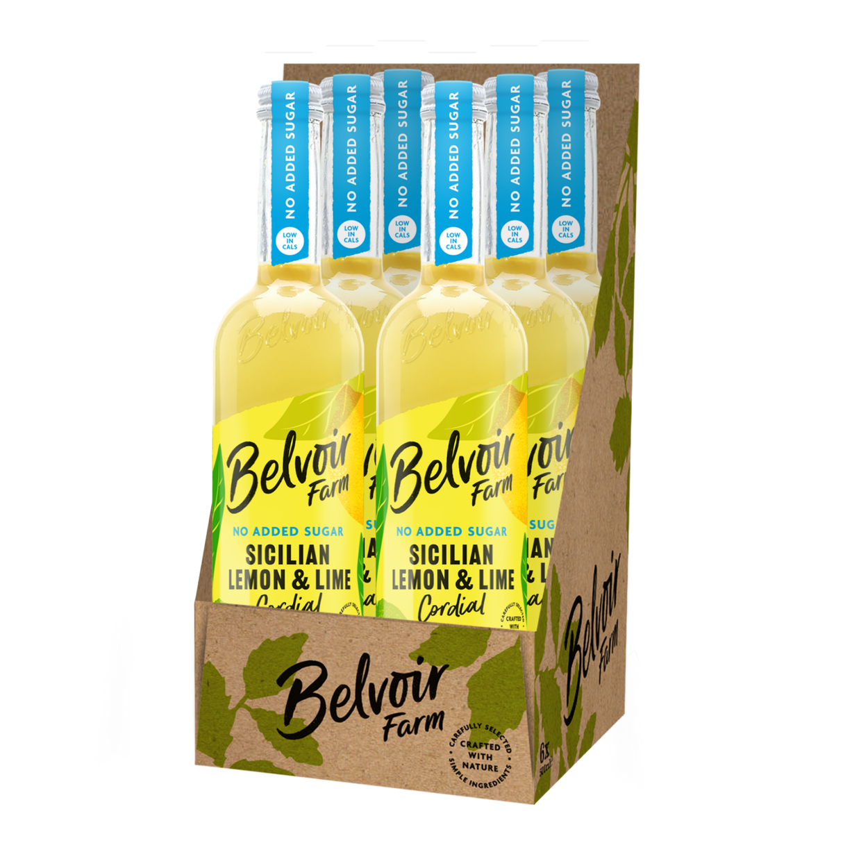 Belvoir sans sucre ajouté amp citron sicilien; sirop de citron vert (6x 500ml)