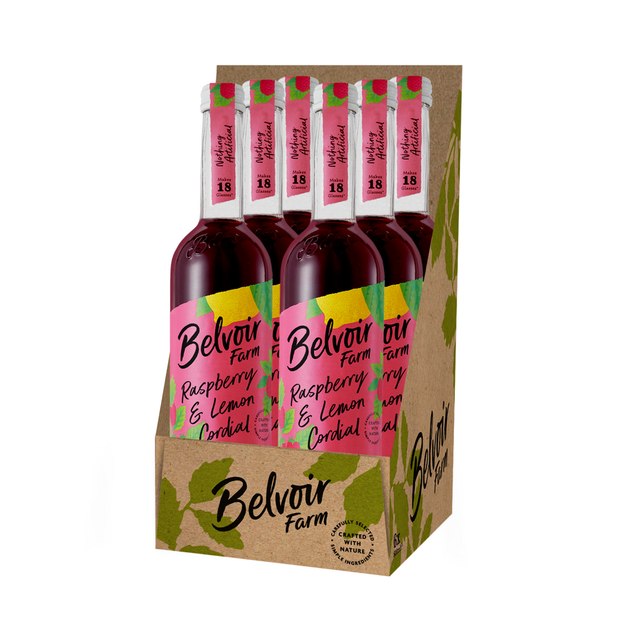 Sirop de framboise Belvoir amp; sirop de citron bio (6x 500ml)