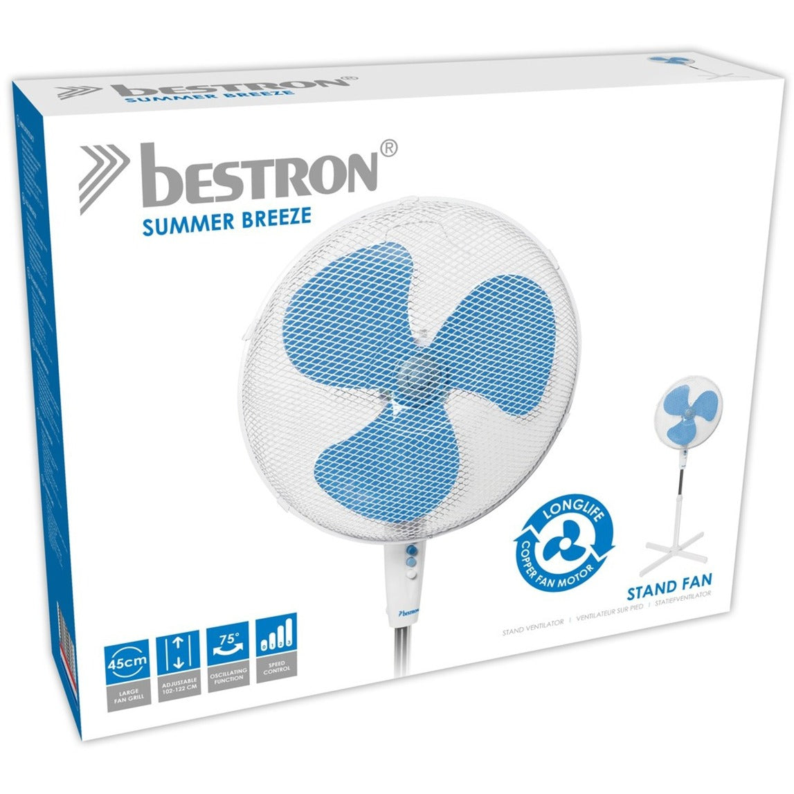 Bestron ASV45W StatiefVentilator