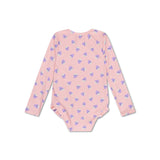 Mûre | Maillot de bain anti-UV fille beige violet à manches longues