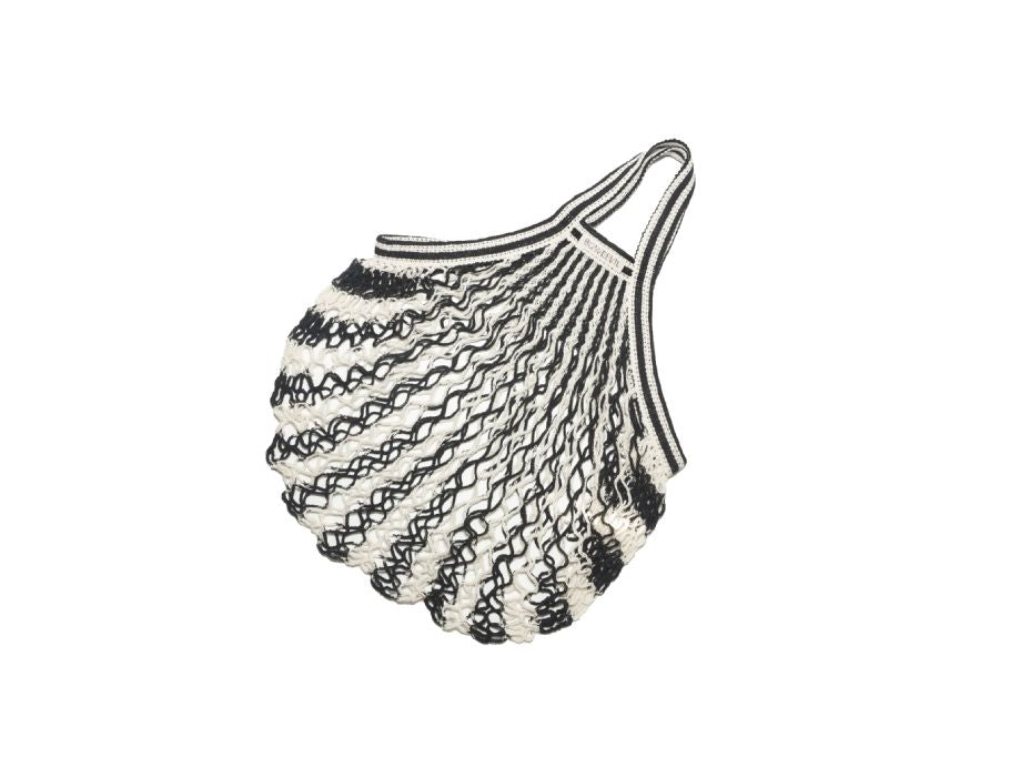Sac filet Bo charançon - anses courtes - coton bio - noir et blanc