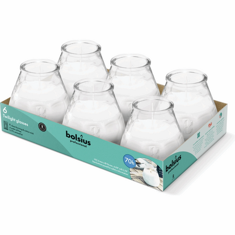 Bolsius prof crépuscule transparent (6 pièces)