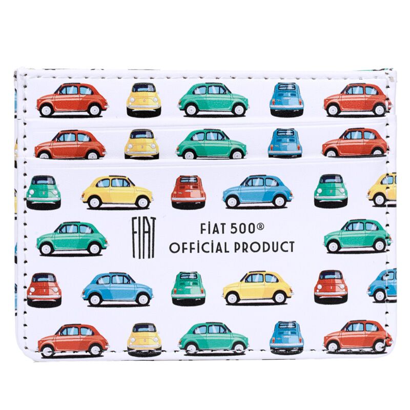 Porte-cartes Fiat500 rétro en tissu avec protection RFID