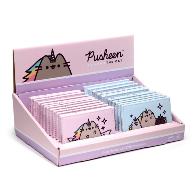 Porte-carte de protection rfid en tissu Pusheen le chat