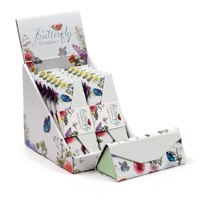 Porte-lunettes de soleil pliable Champs de papillons