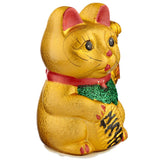 Chat porte-bonheur maneki neko yeux ouverts 17cm