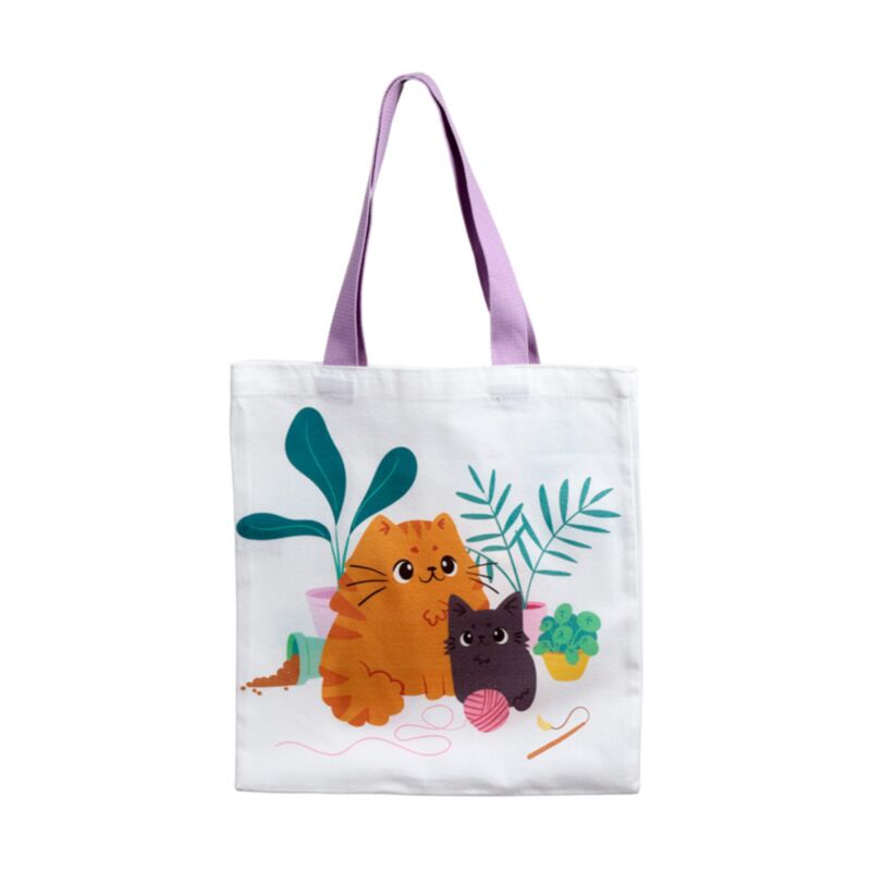 Sac en polycoton réutilisable Beans Co Cats