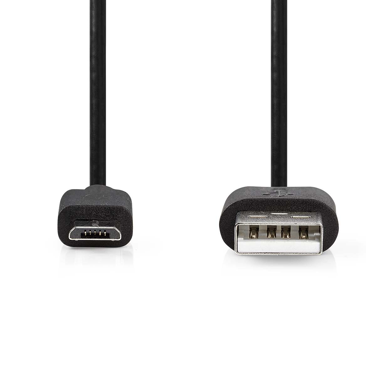 Câble USB Nedis | USB 2.0 | USB-A mâle | USB micro B mâle | 10 W | 480 Mbps | nickelé | 3,00 m | rond | pvc | noir | étiquette - ccgl60500bk30