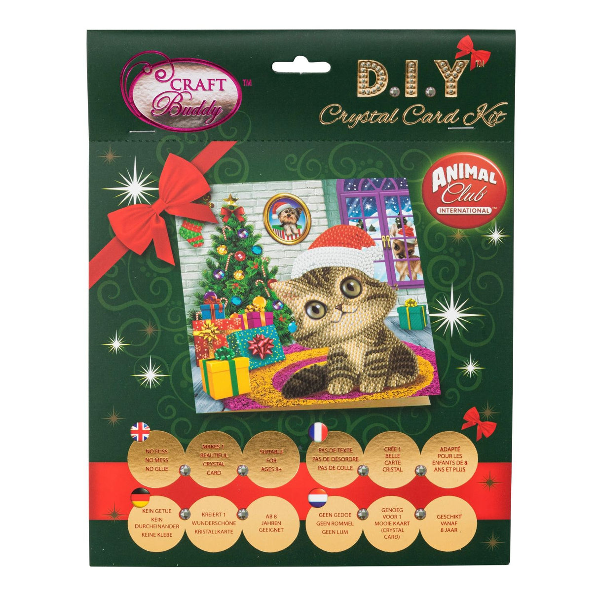 Peinture diamant Brandunit - Carte de Noël d'un chaton
