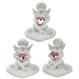 Paix du ciel coeur de la statue chérubin rose