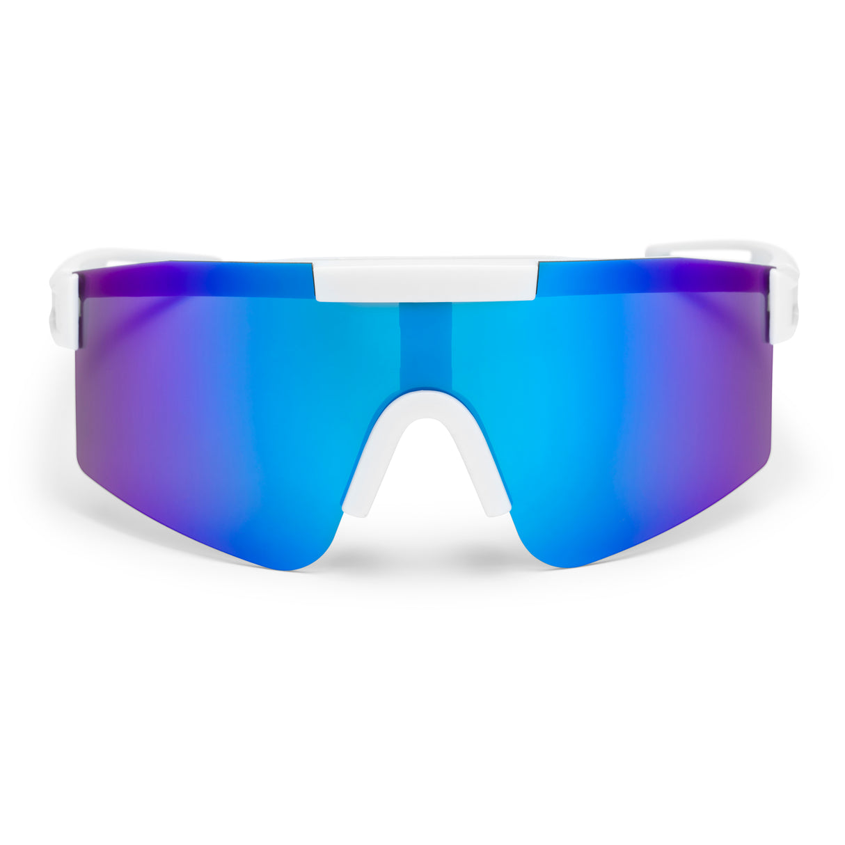 Lunettes Chpo Luca blanc bleu miroir