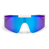 Lunettes Chpo Luca blanc bleu miroir