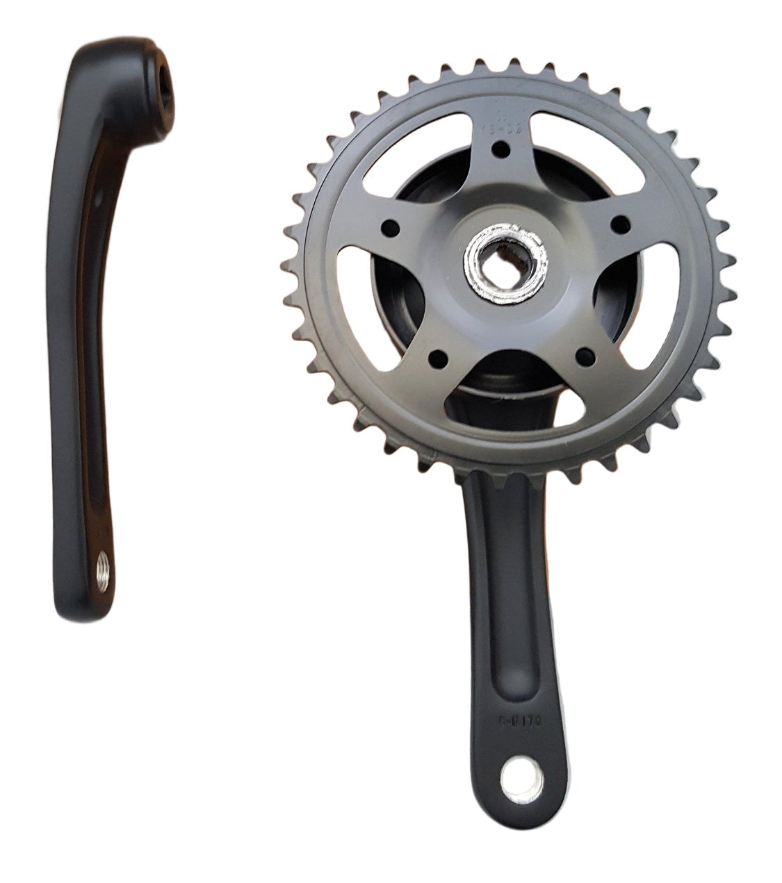 Crank Set 38T Nexus Alu Matt Black Flat 1st Type