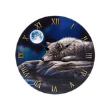 Lisa Parker horloge imprimée loup réflexion tranquille