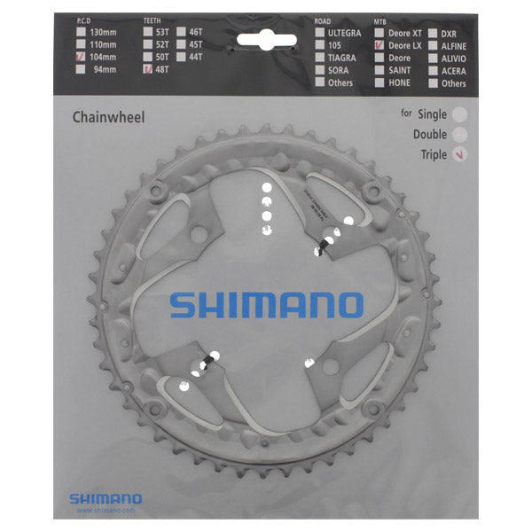 Shimano Shim. Chanting Leaf Deore LX 10V FC-T761 Y1NJ98120 Silver 48T