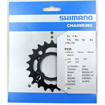 Shimano Chain Top ACERA 64 mm FCM361 Black 22T Y1KN98010