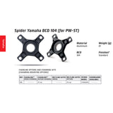 Miranda  yamaha spider 4 bras, moteur bcd104 pw, aluminium, noir