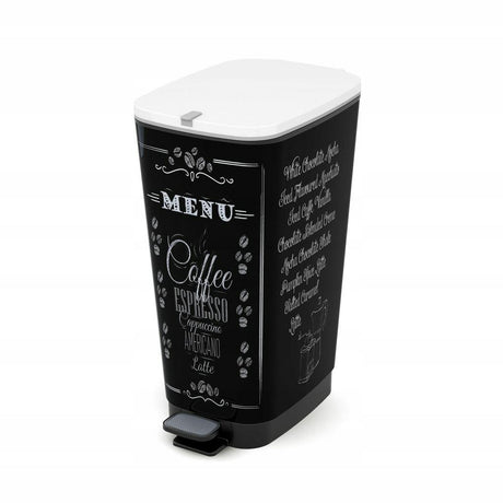 Poubelle menu café Kis chic bin - 50 l - noir