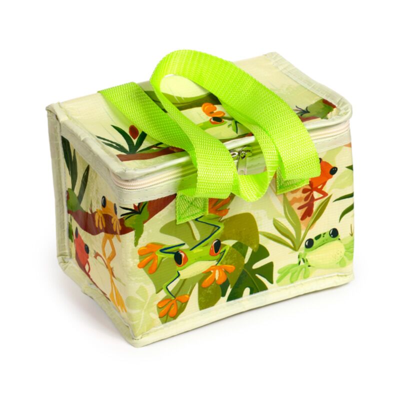 Sac à lunch sac isotherme durable en forme de grenouilles tropicales