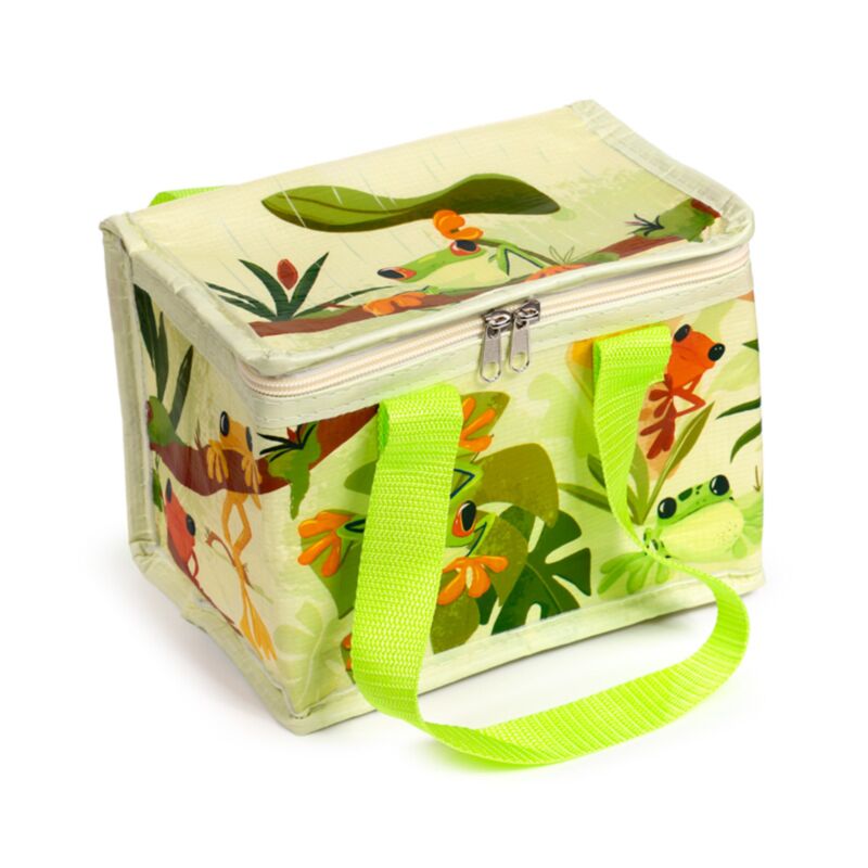 Sac à lunch sac isotherme durable en forme de grenouilles tropicales