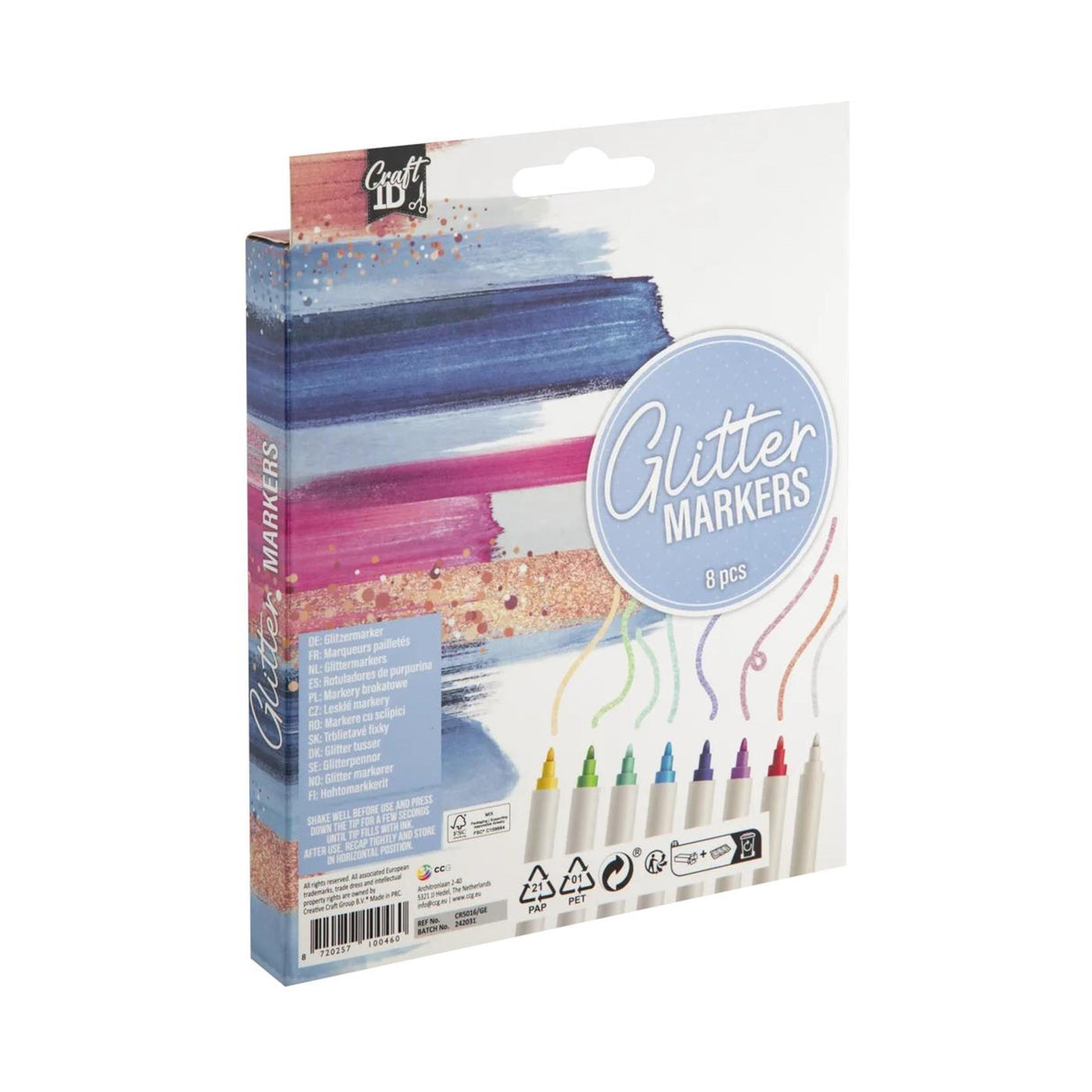Marqueurs à paillettes Craft Sensations - 8 pcs.