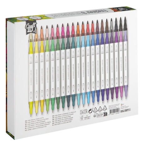 Craft id color set stylo pinceau fineliner 40 pièces