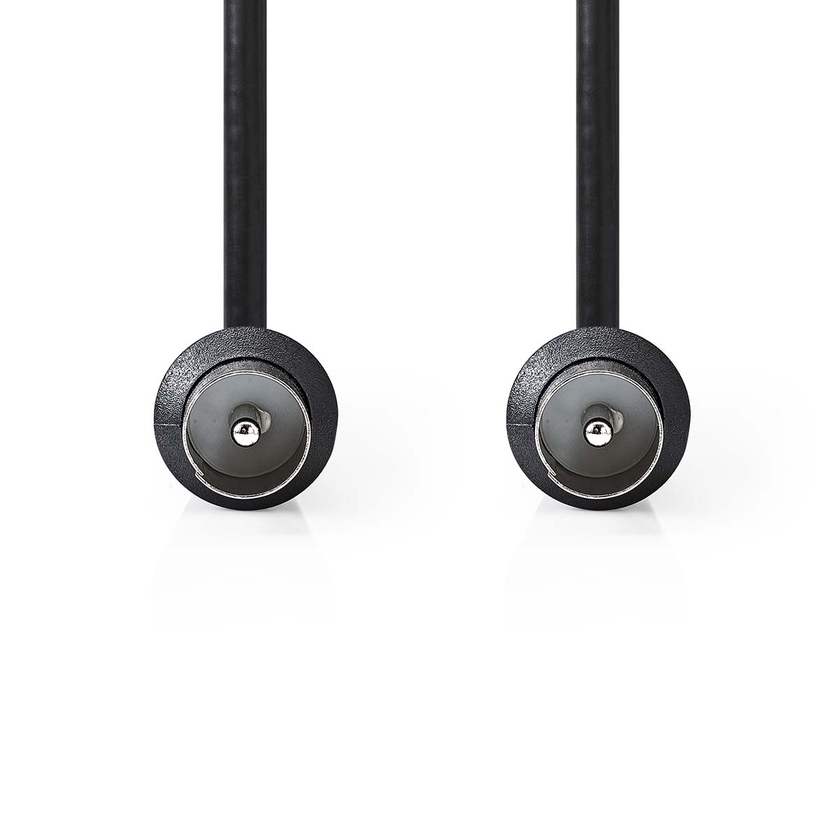 Câble coaxial Nedis | CEI (coaxial) mâle | CEI (coaxial) mâle | nickelé | 90 dB | 75 ohms | double blindage | 1,50m | rond | pvc | noir | étiquette - csgl40200bk15