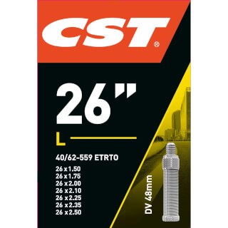Tube intérieur CST 26 x 1,75-1,90-2,30 (40 62-559) 48 mm DV